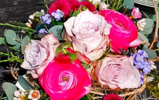 Valentinstag – Frühlingsstrauß, rosa-magenta, knuffig